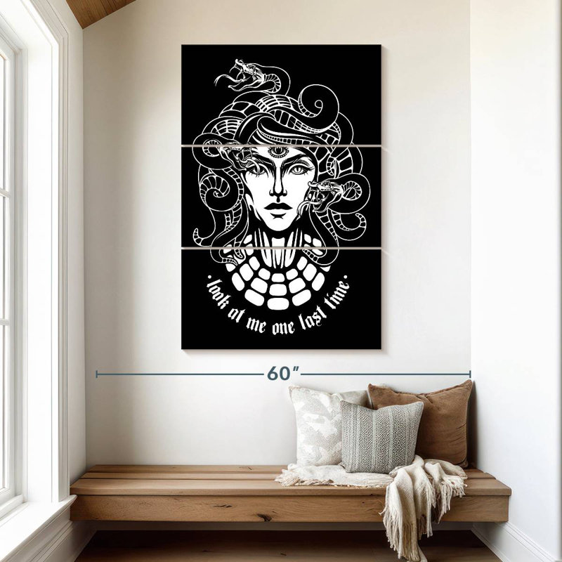 Kelan Medusa Quote, 50" H x 32" W