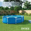 Ensemble de piscine extérieure à structure en métal Intex avec couvercle et cartouche filtrante de type H (paquet de 6)