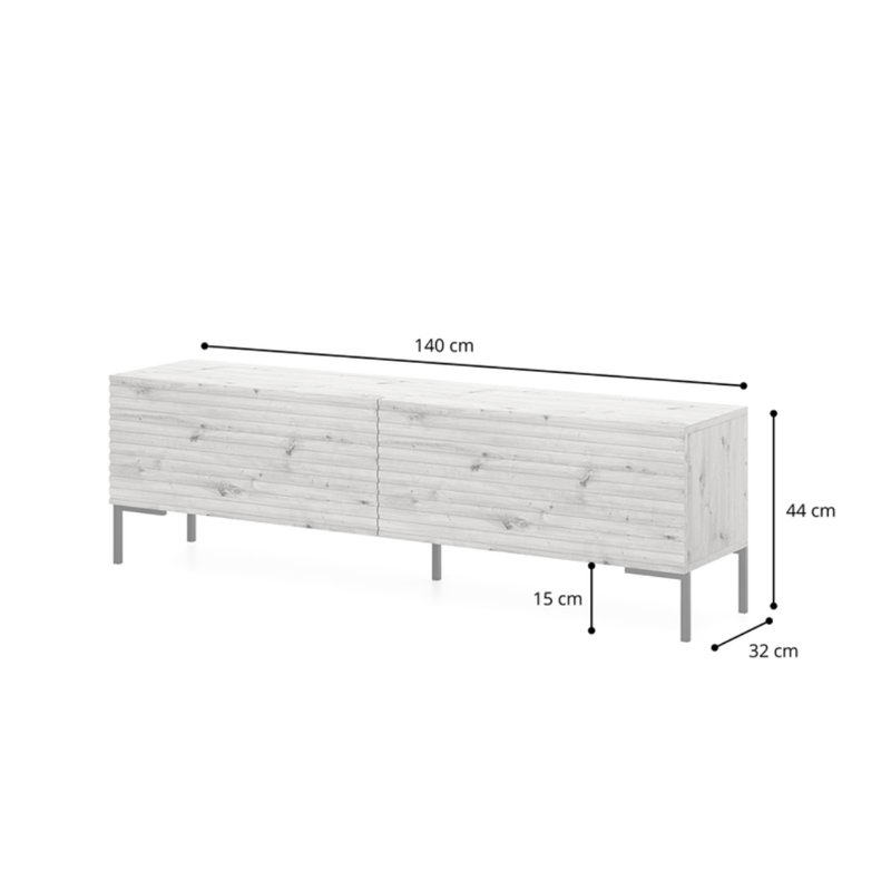 Alsey TV Stand for TVs up to 60", Black/Brown