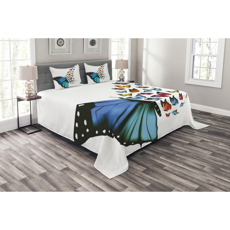 Addsion Multicolour Microfibre Bedspread Set, 220 x 264 cm