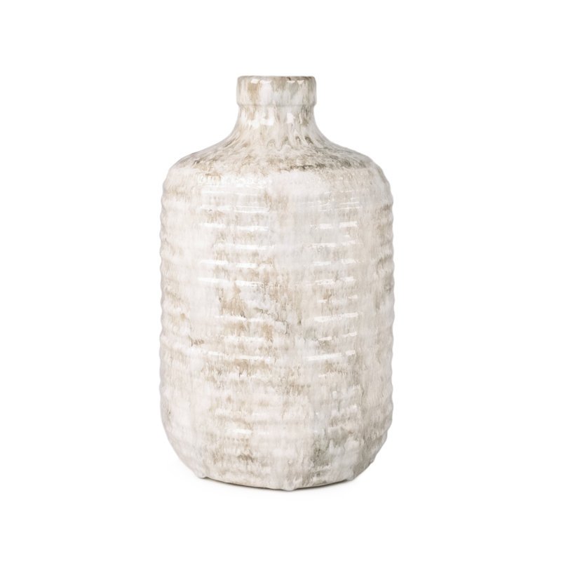 Bowra Stoneware Table Vase, 16.5" H x 8.5" W x 8.5" D