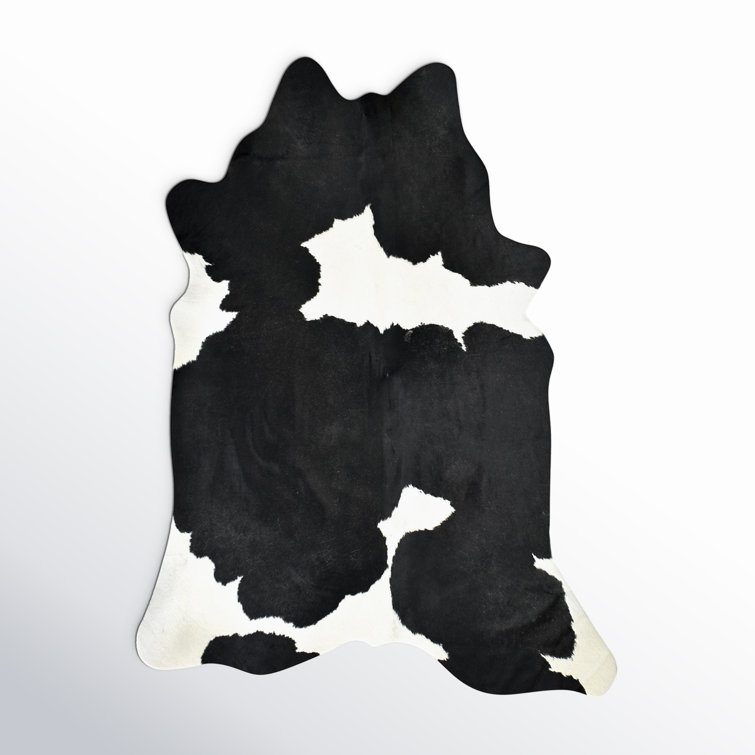 Charlize Cowhide White/Black Rug