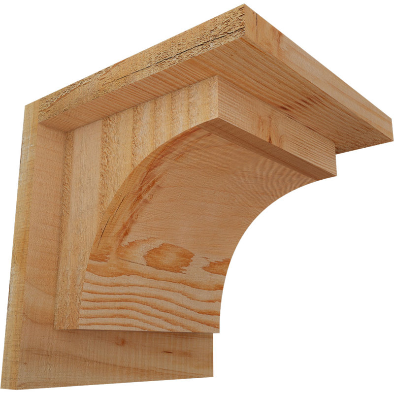 Corbeau Huntington avec plaque arrière, H 8 po x l 8 po x P 8 po, Sapin de Douglas, Sciage brut