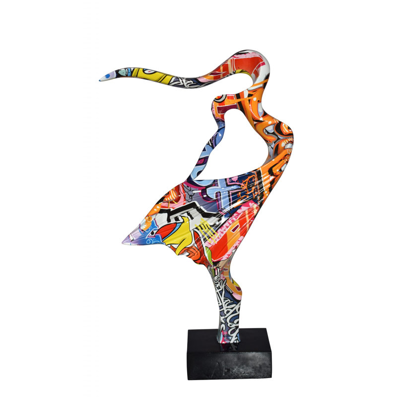Statue moderne en résine graffiti Kennesaw Gone With The Wind Taille: 9 po x 3 po x H 14 po