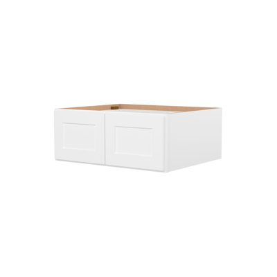 Furinno SHAKER Wall Refrigerator Kitchen Cabinet, with 2 Doors, Ready to Assemble, 24 D x 30 W x 12 H, White