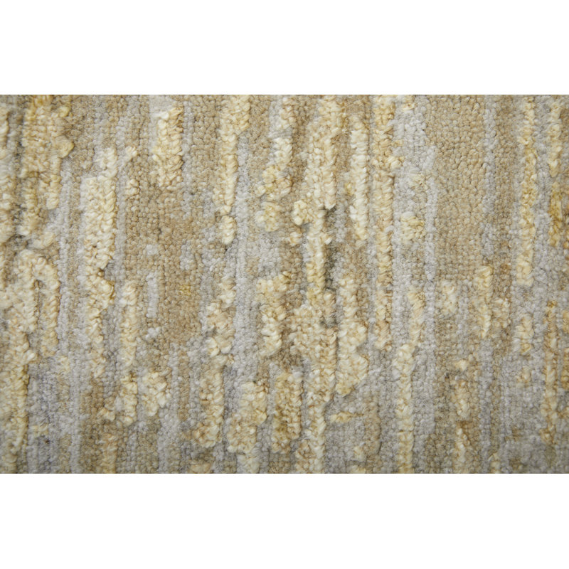 Eastfield Abstract Area Rug in Beige/Gold/Ivory, Rectangle 12' x 15'