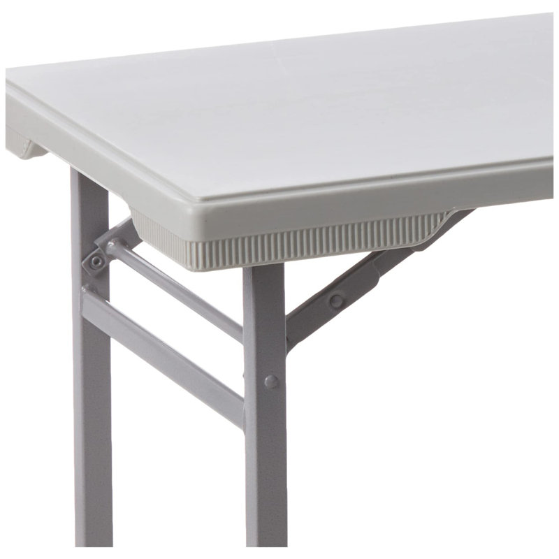Resin Multipurpose Rectangle Folding Training Table For Home Or Office, 5.87 Feet Long Light Grey