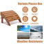 Repose-pieds de mobilier de patio, brun et tabouret de véranda