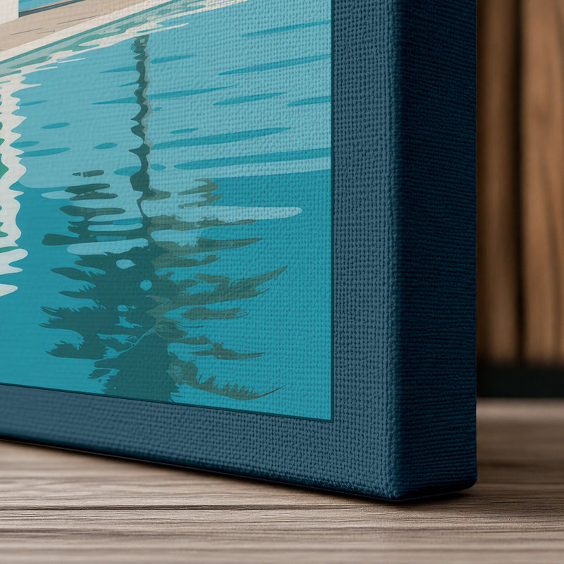 Print, 36x24 - 91.4 x 61.0 cm, Teal Border
