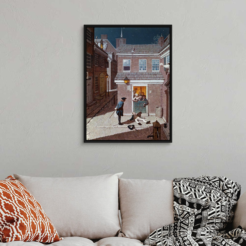 «The Tavern», art mural sur toile, Cadre flottant noir, H 34 po x l 26 po x P 1,75 po