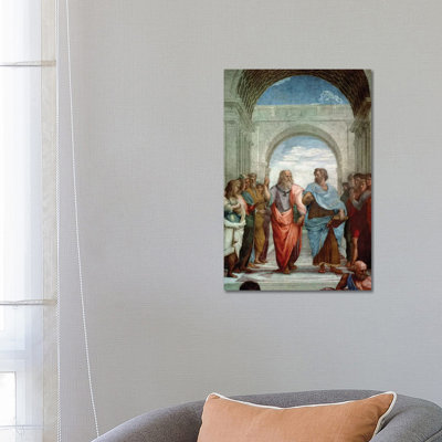 Aristotle and Plato: detail from the School of Athens in the Stanza della Segnatura, 1510-11 by Raphael - 1 Piece Wrapped Canvas Wall Art