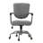 Gray Fabric Vintage Task Office Chair with Padded Armrest