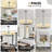8-Light Modern Dimmable Chandelier With Fabric Shades-1133403418