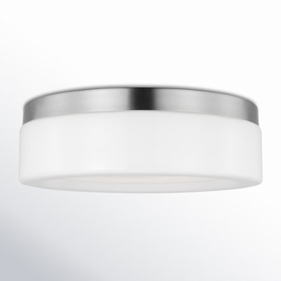 Helmes Single Light Glass LED Flush Mount