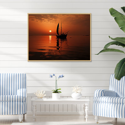 " Sail Boat At Sunset I "