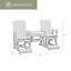 Balançoire double à hauteur de balcon avec table centrale sur une base-1238097034