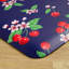 Tapis de cuisine à bordure biseautée DRAPER James, cerisier en fleurs, bleu marine / rouge, 20 po x 39 po-123687342-123687343