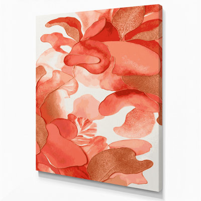 Abstrait aquarelle sur toile rose