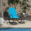 Chaise berçante d'extérieur en acier Garden
