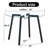 42" Round Tempered Glass Dining Table – Clear Glass with Black Metal Legs