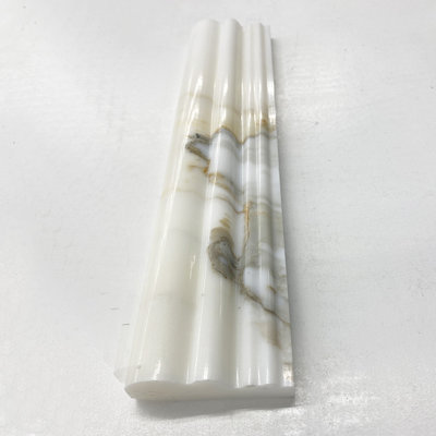 Calacatta 12" x 3" Marble Mosaic Tile