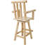 Rustic Bar Stool - Fir Wood Construction-583867440
