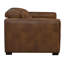 Chaise longue inclinable avec pieds noirs et cuir brun clair Riseholme