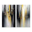 "Abstrait géométrique noir et jaune I", 2 pièces sur toile-1268291337-1268291336