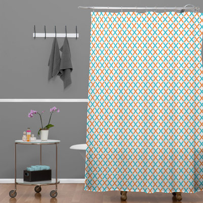 Rideau de douche simple x check Tammie Bennett