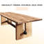 Ensemble de table de salle à manger rectangulaire en bois massif Bushey-1596403978