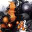 Ornement orange et guirlande de pin d'Halloween fantôme 24 po non éclairée