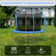 Mini trampoline de remise en forme pliable 12 pieds avec rampe pour adultes, capacité de 400 lb, cadre en fer rond, compact et portable pour les entraînements à domicile
