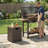 Heavy Duty Handwoven Rattan Patio Propane Tank Hideaway Cover Side Table With Stable Support Frame And Smooth Flat Tabletop For Backyard BBQ-126109444