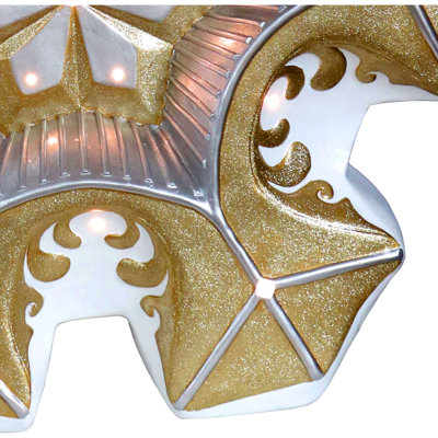 Fraser Hill Farm 36-in. Vintage Snowflake Ornament Statue with LED Lights
