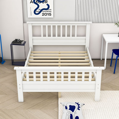 Maslo Full Size Platform Bed with Headboard and Footboard
