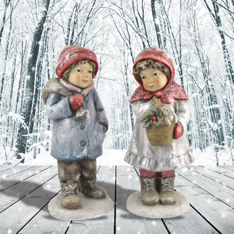 Ensemble de 2 paniers tushkas de Noël avec ours en peluche et chapeau rouge