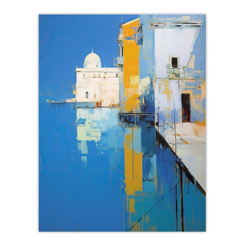 Wall Art Print Reflections Of Venice Oil Painting Blue Abstract Santa Maria della Salute Coastal Poster