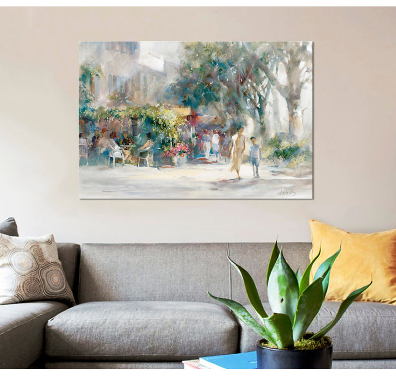 « shading sunday », impression sur toile, H 18 po x l 26 po x P 1,5 po, Toile tendue, Pas de tapis