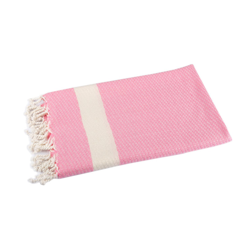 Milana Cotton Blend Beach Towel, Hot Pink