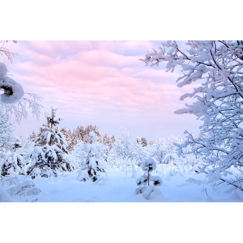 Paysage d'hiver - photographie sur toile tendue, H 8 po x l 12 po x P 1 po