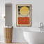 Motif de points géométriques quadrillés de soleil mid-century, impression sur toile-94585990-94585993