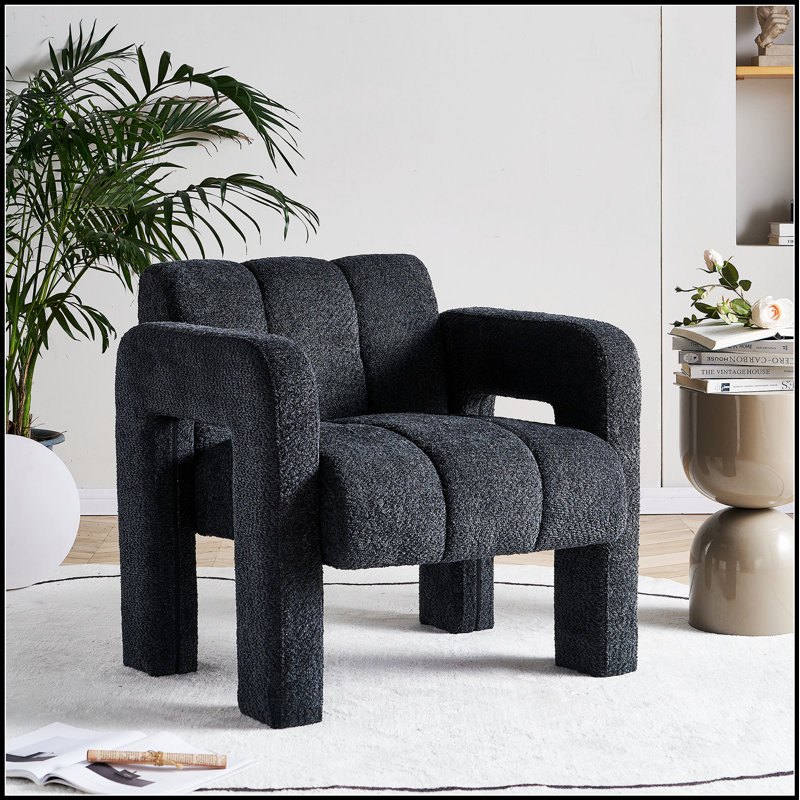 Fauteuil d'appoint rembourré de 31,10 pouces de large, confort en forme de nuage et facile à assembler pour les espaces de vie modernes