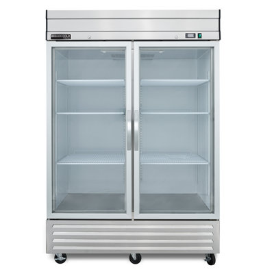 Maxx Cold V-Series 2 Glass Door Reach-In Refrigerator, Bottom Mount, in Stainless Steel on Fridge.com