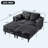 Upholstered Chaise Lounge Sofa Bed-1595437846
