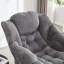 Chaise paresseuse moderne avec repose-pieds et poche gris