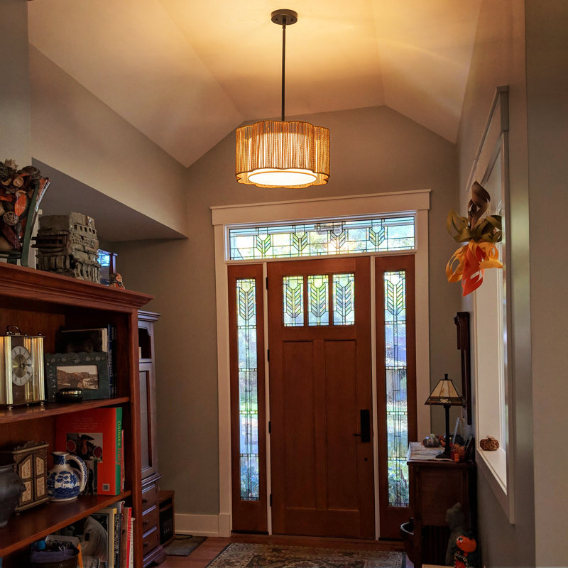 3-Light Organic Rattan Pendant