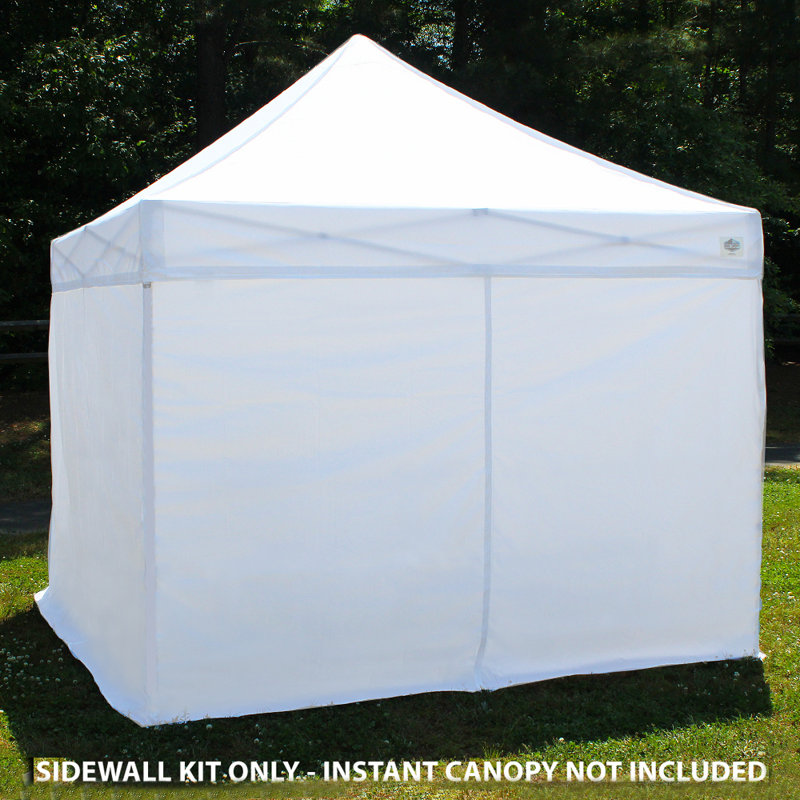 White Waterproof Outdoor Canopy Side Wall Kit, 10x10, 4-Pack