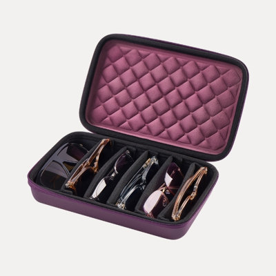 Étui rigide de voyage pour lunettes de soleil, étui portatif pour plusieurs paires de lunettes.