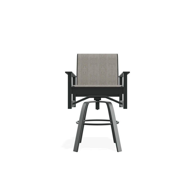Leeward Polymer Outdoor 26'' Counter Stool, Graphite, Smoke