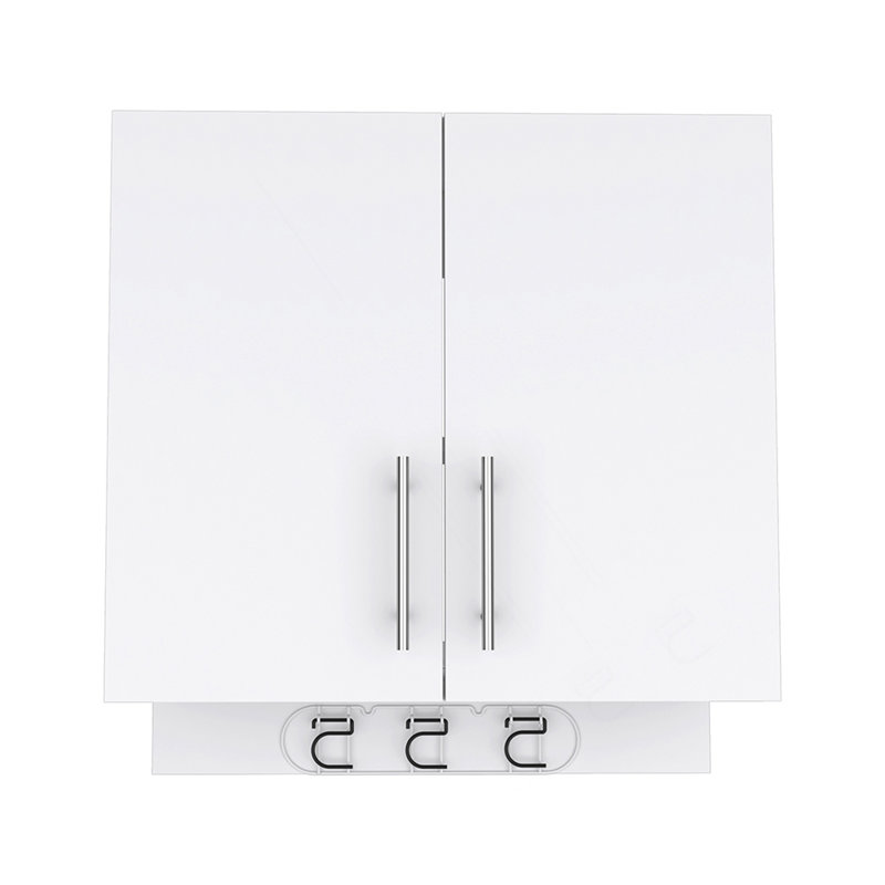 Armoire de rangement murale Alikuri, quatre armoires, finition blanche
